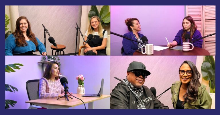 Photo gallery of podcast recording sessions at Purpel Studios in Burbank CA